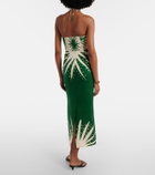 Cala de la Cruz Bruna printed linen midi skirt