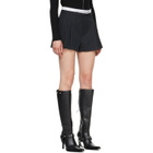 Alexander Wang Black High-Rise Logo Elastic Shorts
