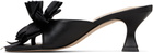 Sandy Liang Black Celebration Mule Heels