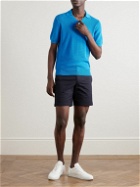 Club Monaco - Baxter Cotton-Blend Twill Shorts - Blue