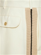 PALM ANGELS - Knit Tape Wool Blend Suit Pants