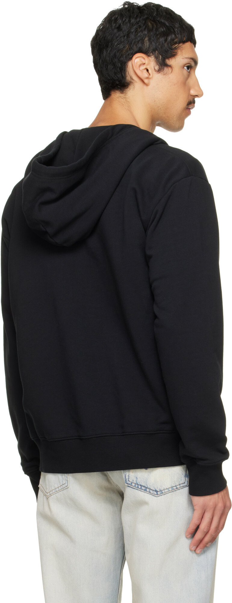 MM6 Maison Margiela Black Rubber Patch Hoodie