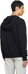 MM6 Maison Margiela Black Rubber Patch Hoodie