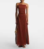 Oséree Lumière Shell open-back midi dress