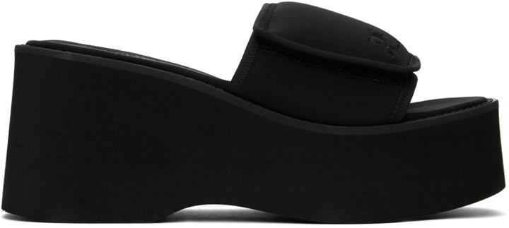 Photo: Courrèges Black Scuba Wave Platform Sandals