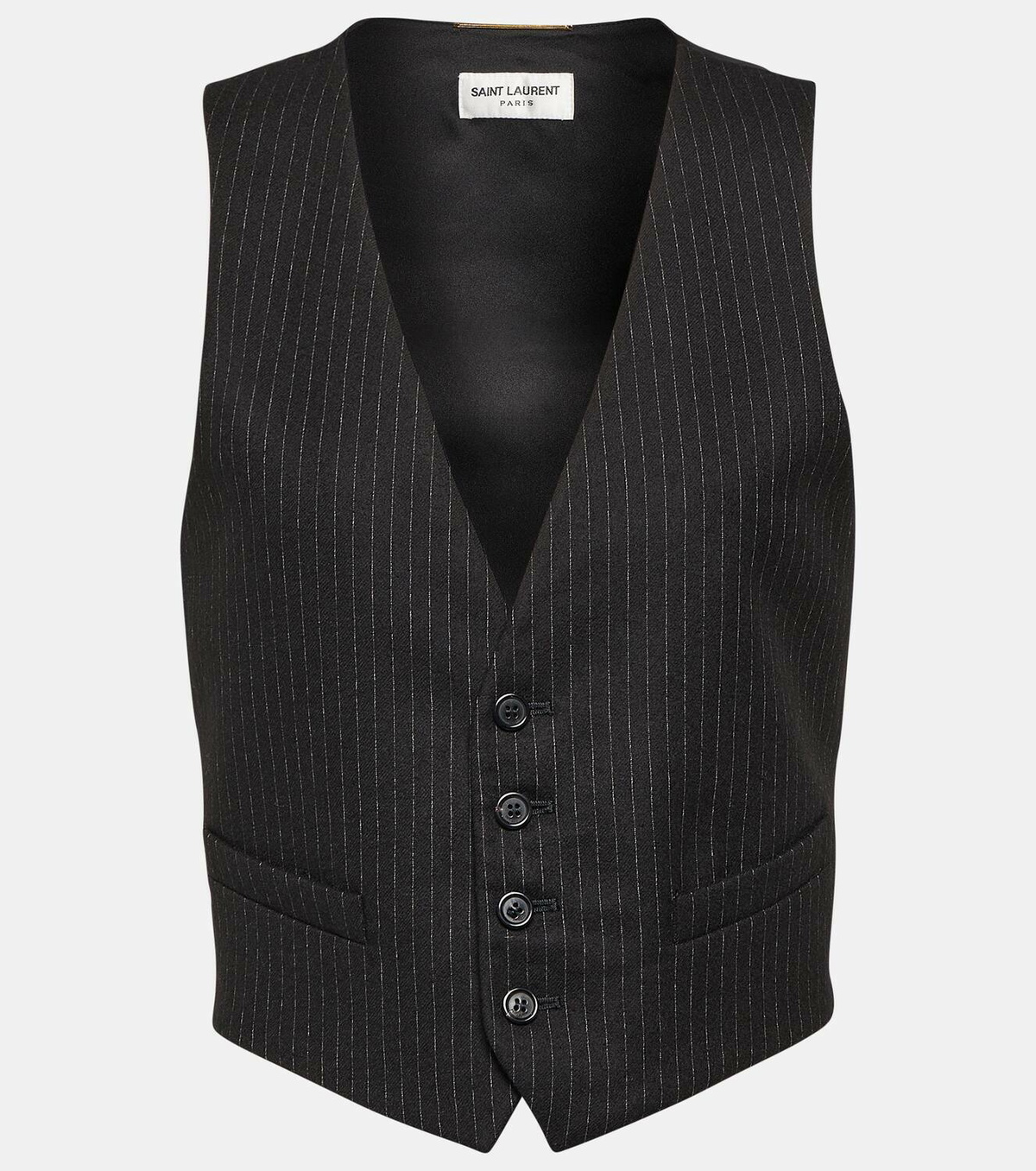 Cropped wool vest