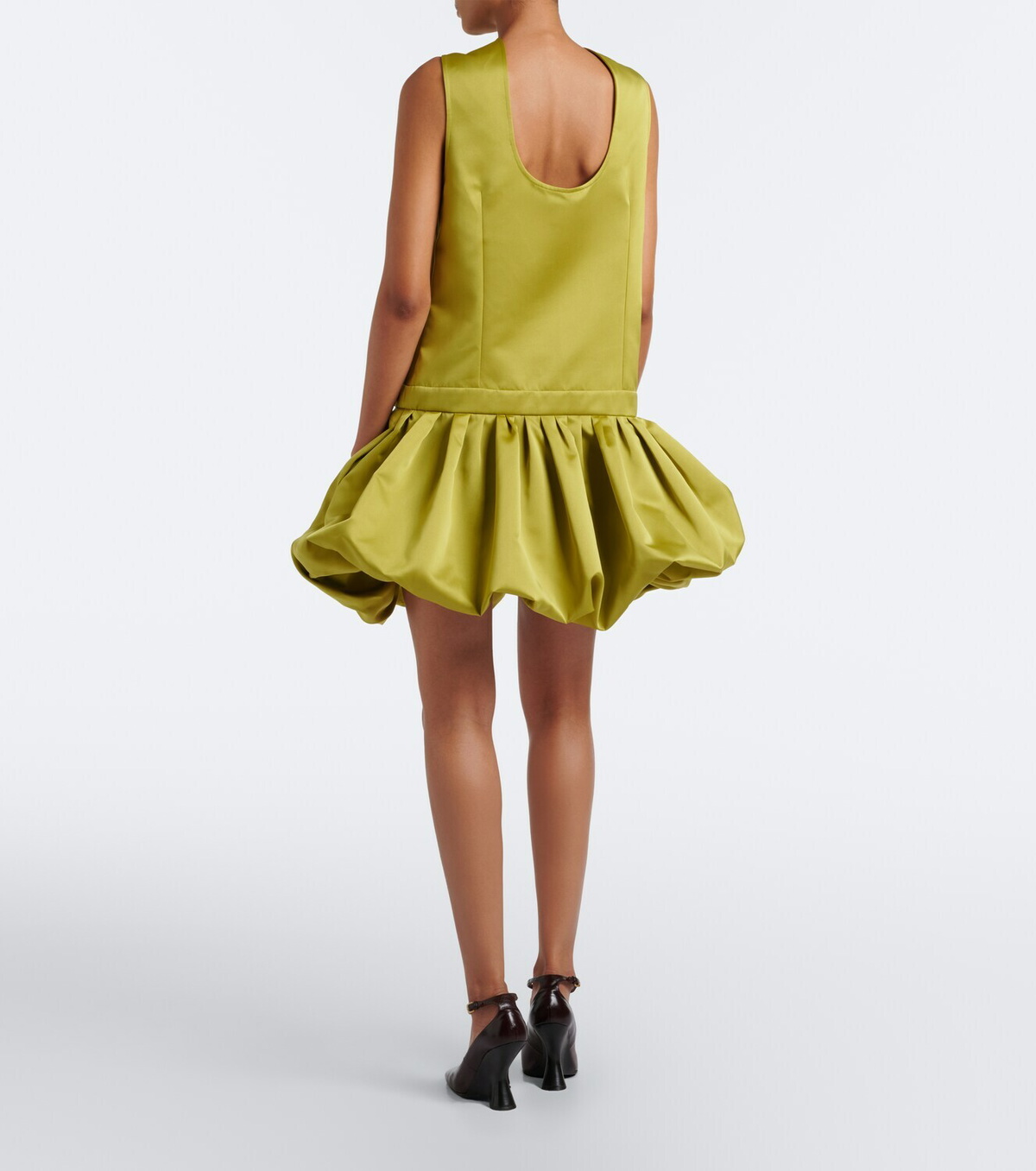 Plan C Bow-detail satin minidress