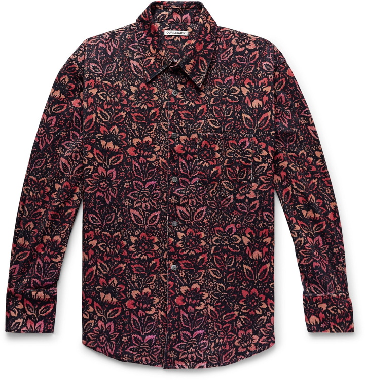 Photo: Our Legacy - Coco Printed Cotton-Corduroy Shirt - Red