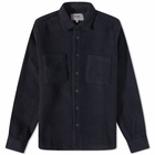 Wax London Men's Whiting Bolt Overshirt in Navy