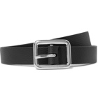 Alexander McQueen - 2cm Black Full-Grain Leather Belt - Black