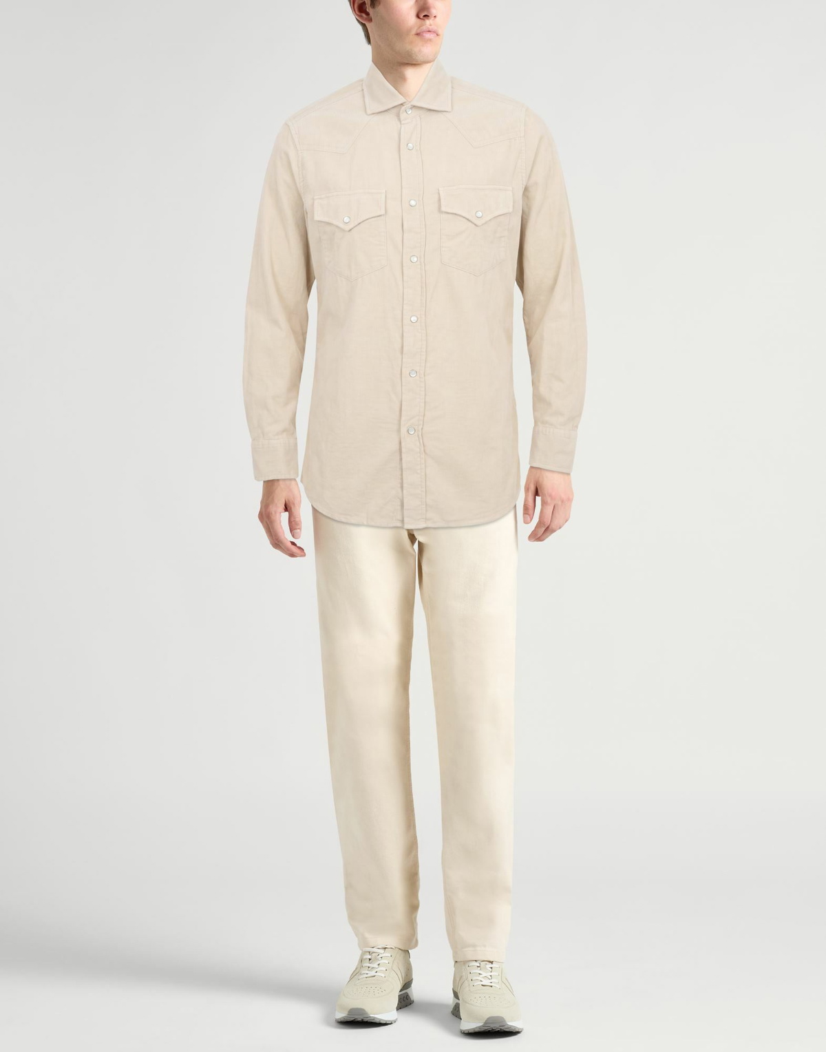 Brunello Cucinelli Mens Shirt in Beige