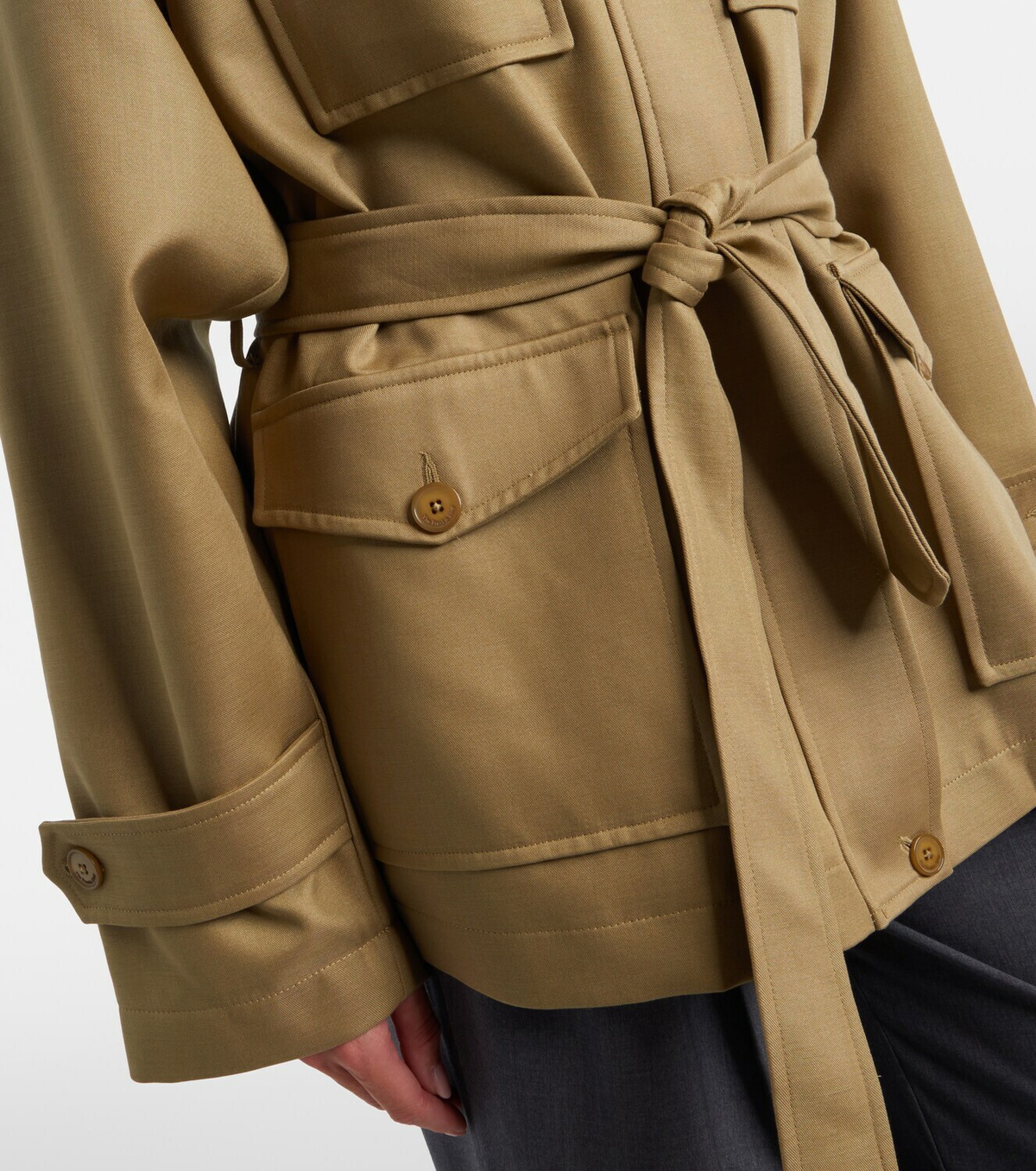 The Frankie Shop Kelia belted padded jacket