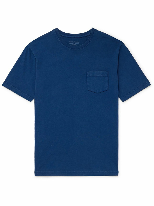 Photo: Peter Millar - Lava Wash Cotton-Jersey T-Shirt - Blue