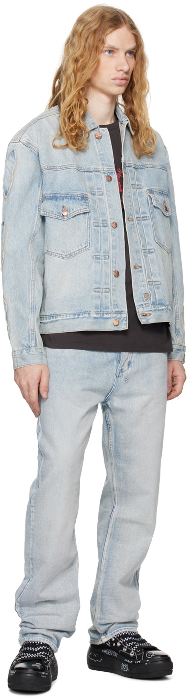 Ksubi Blue Doubledown Oh G Paragon Kraft Denim Jacket