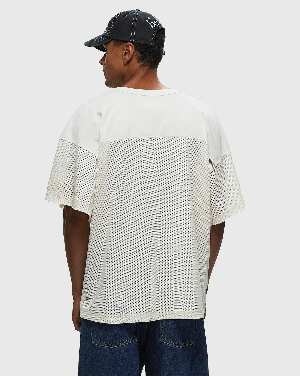 Erl 76 Football Jersey Knit White Jerseys/Shortsleeves ERL