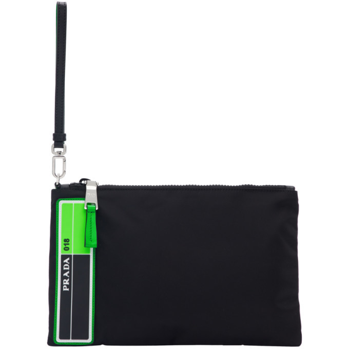 Photo: Prada Black Logo Patch Pouch