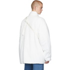 Maison Margiela White Hooded Windbreaker Jacket