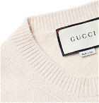 Gucci - Shark-Intarsia Wool Sweater - Men - Cream