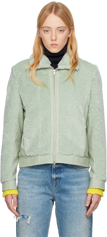 Photo: TheOpen Product Green Paneled Faux-Shearling Jacket