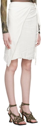 Serapis SSENSE Exclusive Off-White Wrap Miniskirt