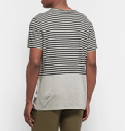 Onia - Striped Linen and Modal-Blend T-Shirt - Gray