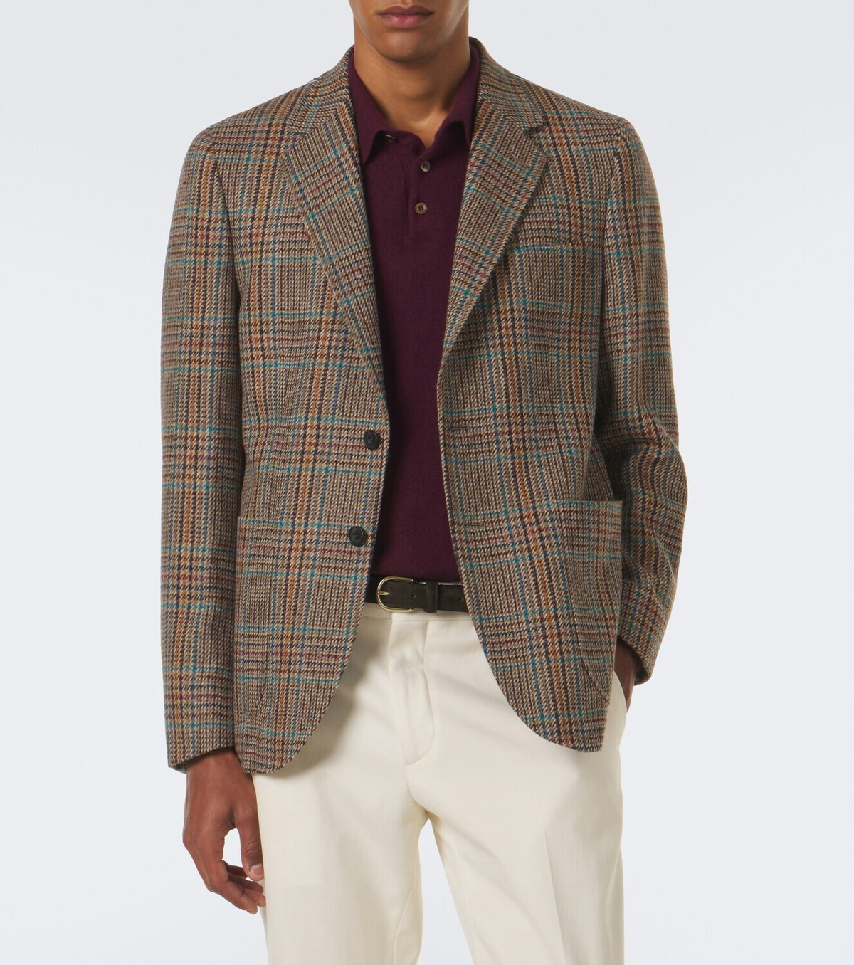 Rubinacci Checked virgin wool blazer