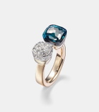 Pomellato Nudo 18kt gold ring with topaz and diamonds
