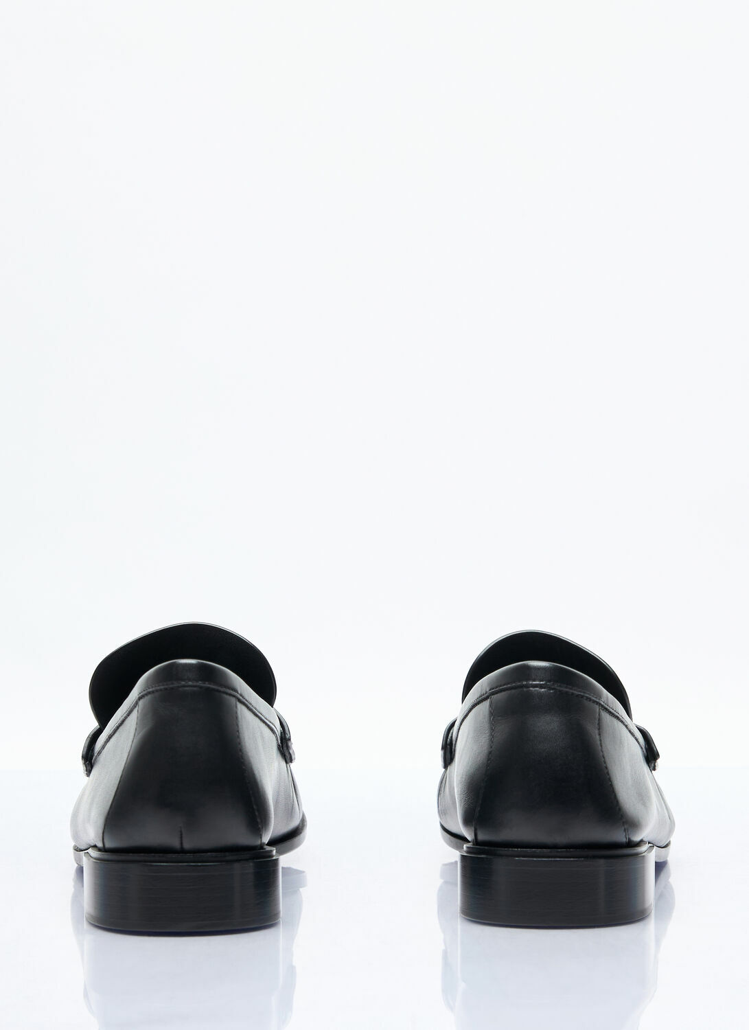 Max Mara Logo Plaque Leather Loafers