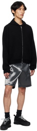 HELIOT EMIL Black Lampi Knit Hoodie