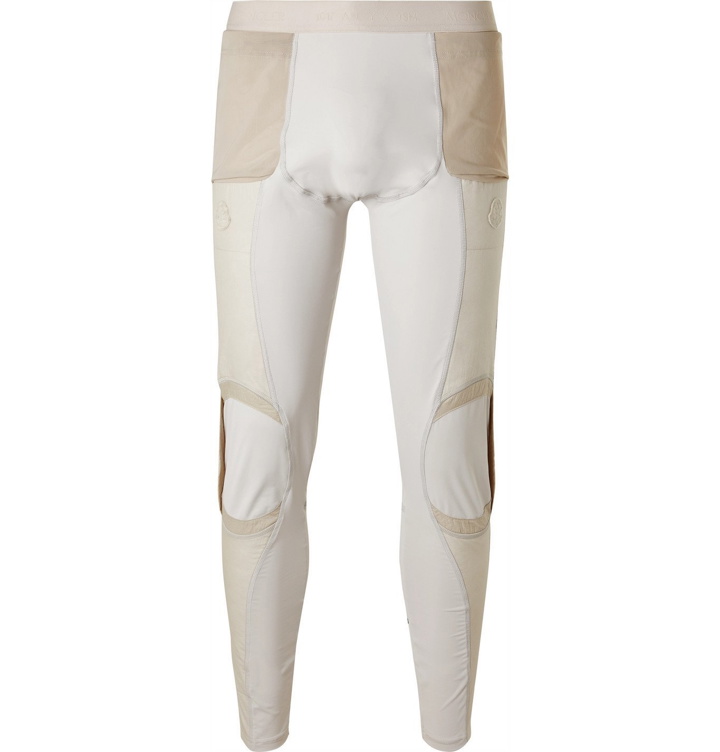 Photo: Moncler Genius - 6 Moncler 1017 ALYX 9SM Skinny-Fit Panelled Stretch-Jersey Sweatpants - Neutrals