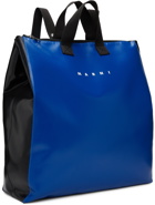 Marni Blue PVC Two-Way Tote Backpack