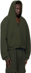 GREG ROSS Khaki Shoulder Pad Hoodie