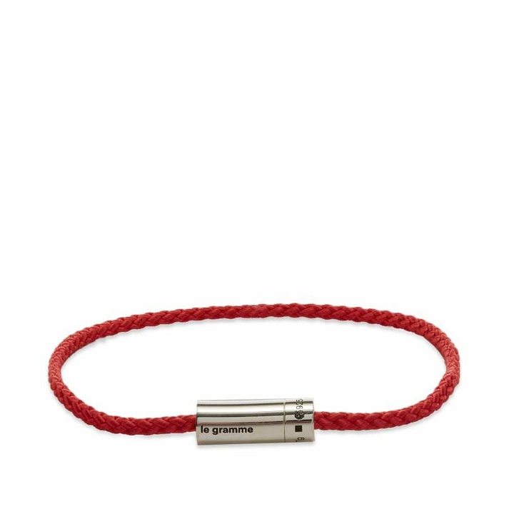 Photo: Le Gramme Men's Nato Cable Bracelet in Red 7G