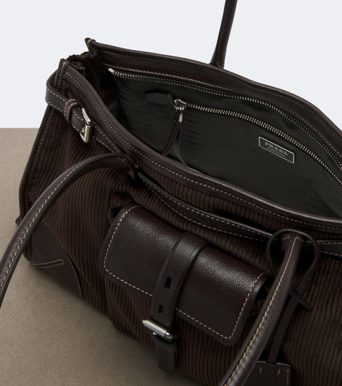 Prada Prada Bonnie Large corduroy shoulder bag