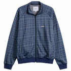 Butter Goods Men's Tricot Track Jacket in Navy Plaid