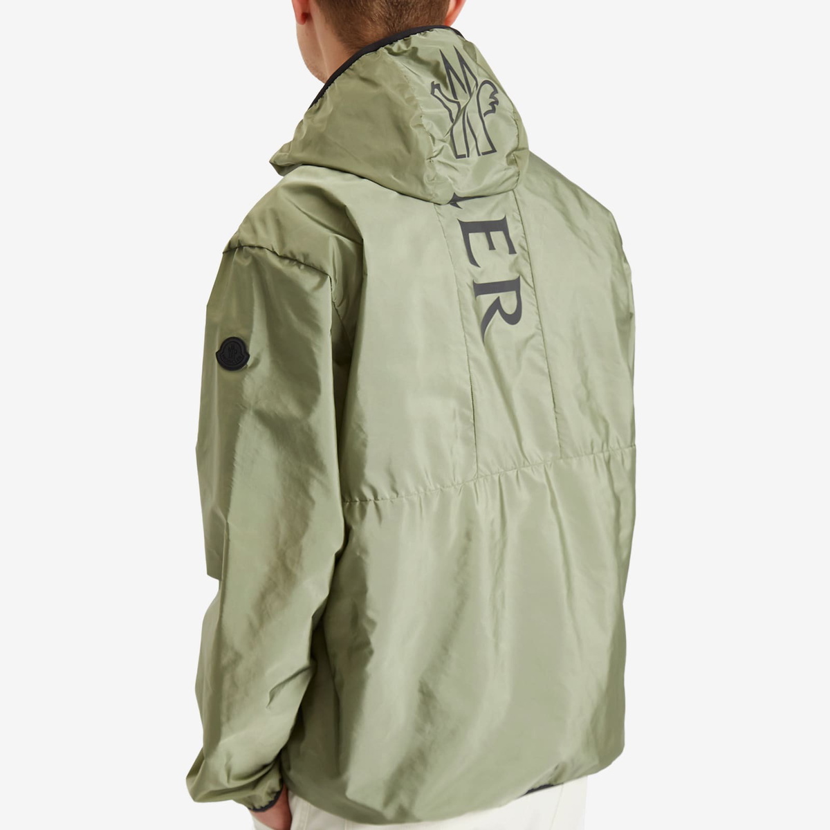 Moncler Men's Granier Eco Nylon Light Weight Jacket in Green Moncler