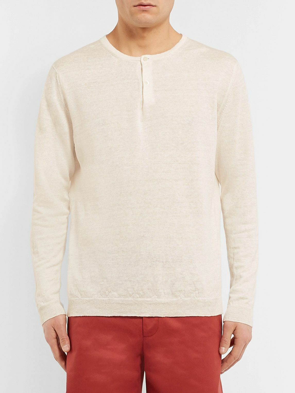 Anderson & Sheppard - Linen Henley T-Shirt - Neutrals