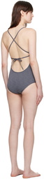 TOTEME Gray High Neck Swimsuit