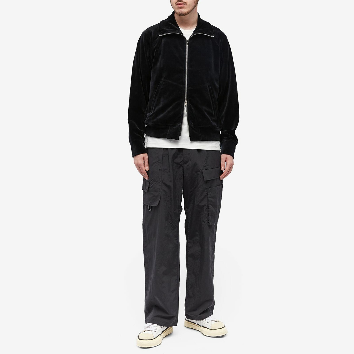 MASTERMIND WORLD Men's Velour Track Jacket in Black