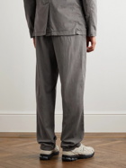 Aspesi - Straight-Leg Stretch-Lyocell and Cotton-Blend Suit Trousers - Gray