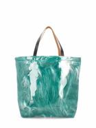 MARNI - Transparent Fabric Faux Fur Tote Bag