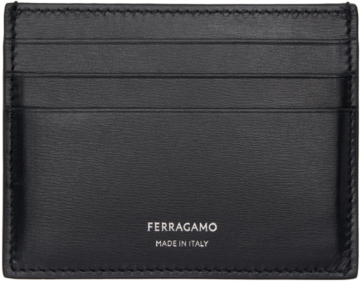 Photo: Ferragamo Black Leather Card Holder