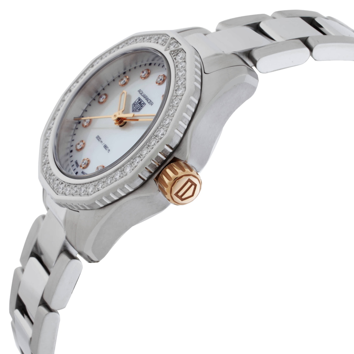 Tag Heuer Aquaracer Quartz Diamond White Dial Ladies Watch WBP1451.BA0622