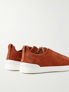 Zegna - Triple Stitch Suede Sneakers - Red