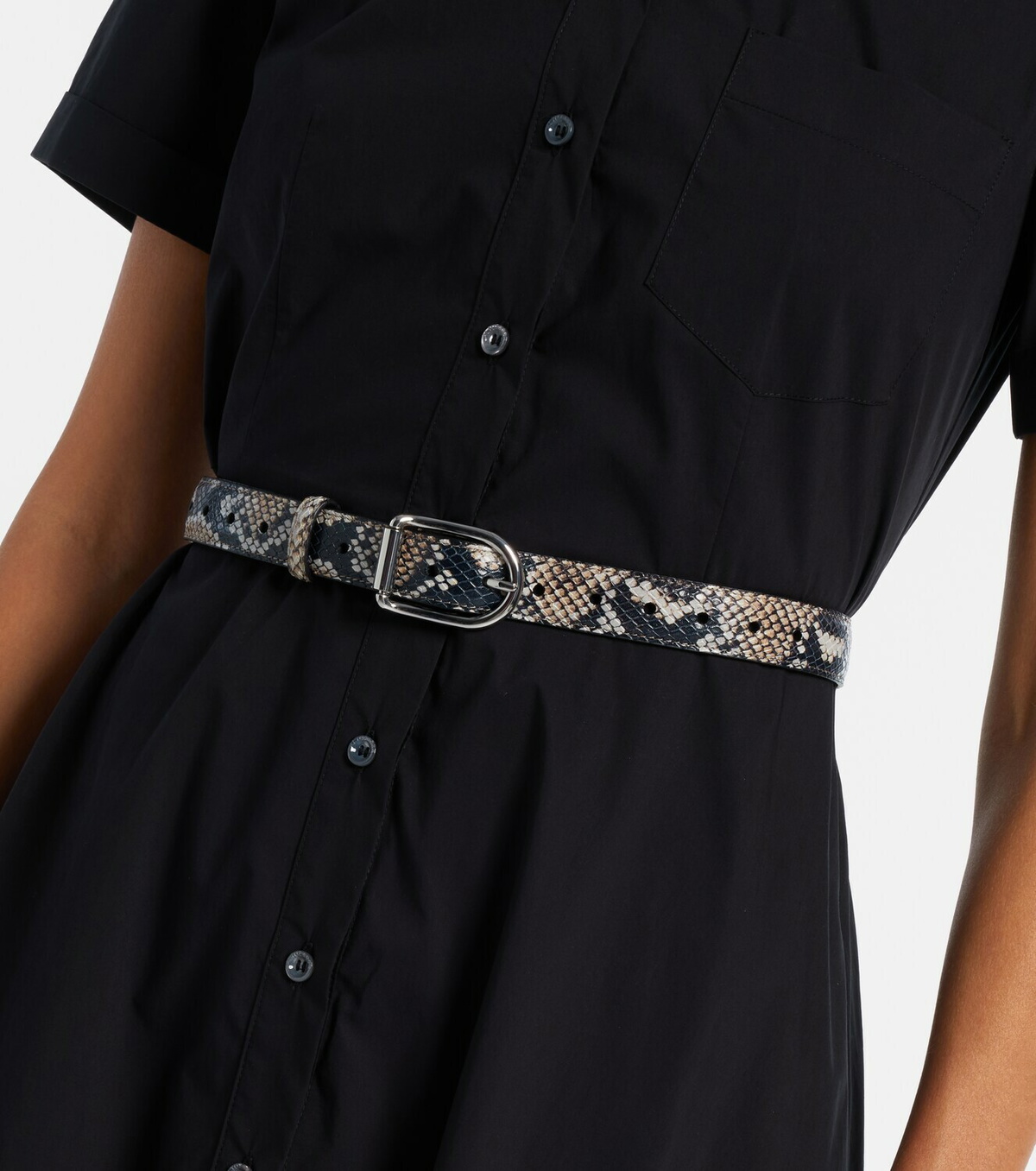 Altuzarra Snake-effect leather belt