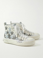 AMIRI - Stars Court Leather and Rubber-Trimmed Appliquéd Canvas High-Top Sneakers - Neutrals