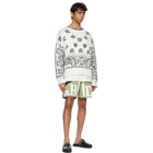 Rhude White Bandana Lounge Sweater