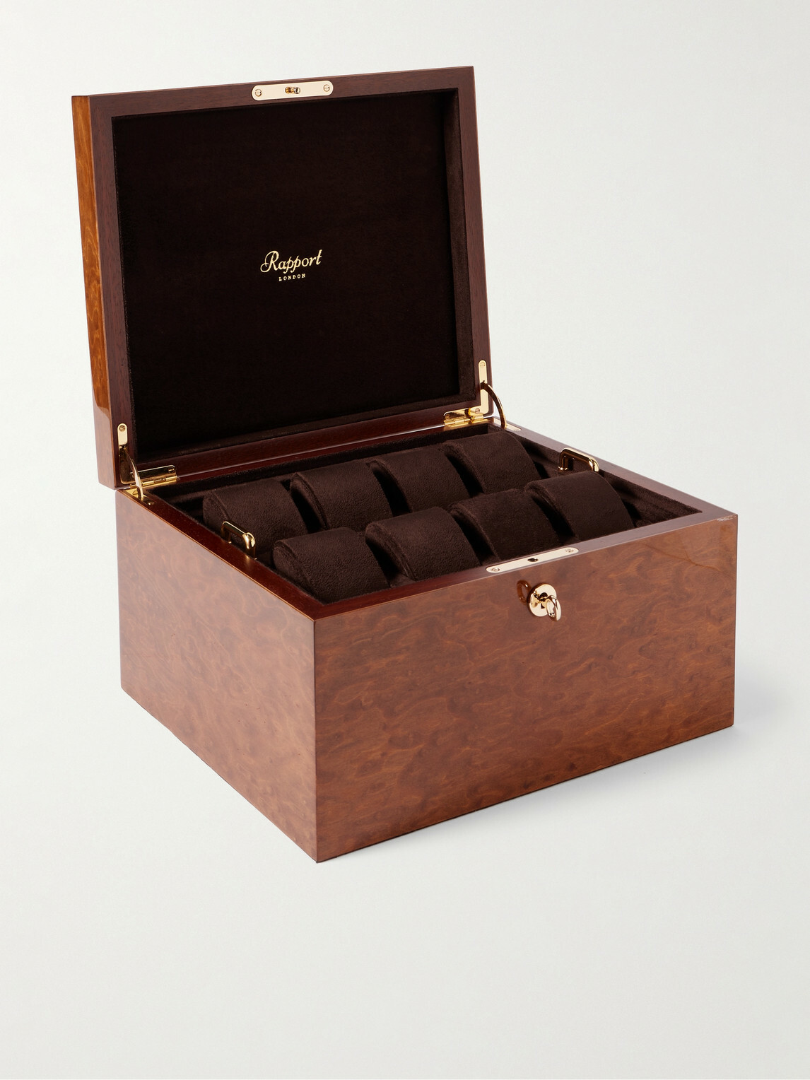 Rapport London - Heritage Burr Walnut 16-Piece Watch Box