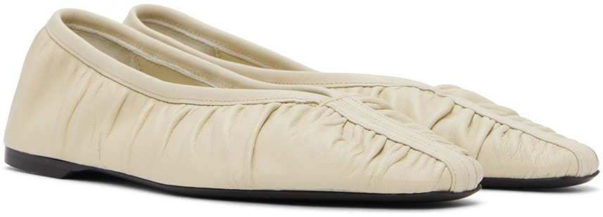 TOTEME Beige 'The Gathered' Ballerina Flats Toteme