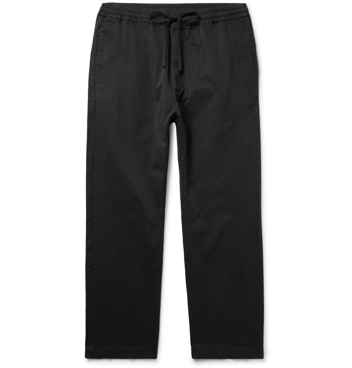 Photo: Barena - Cotton-Blend Twill Drawstring Trousers - Black